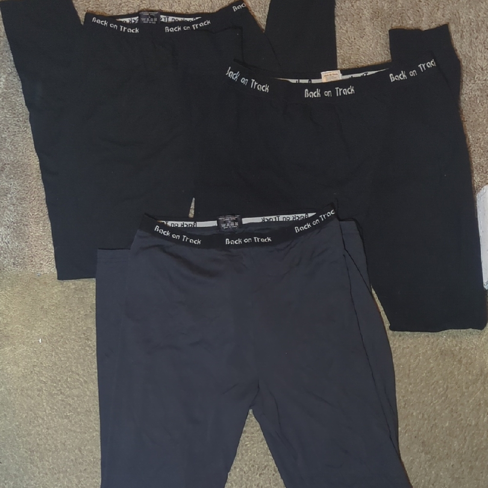 Men's Black Back On Track Trio Legging Pants Size Large M Asking Price $35 WOW